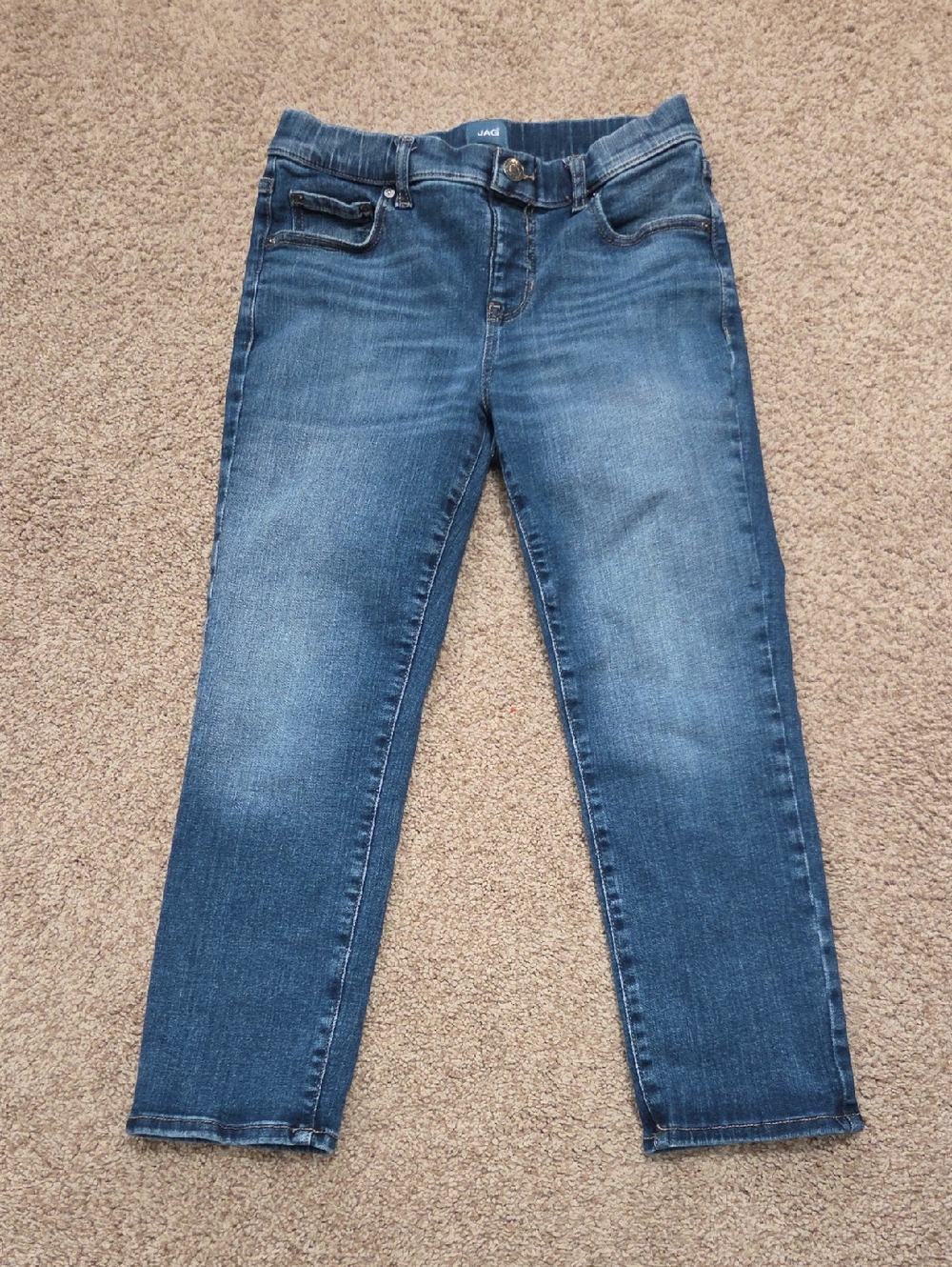 Jag Jeans Women's Skinny Crop Pull Up Jeans - Faded Blue Wash